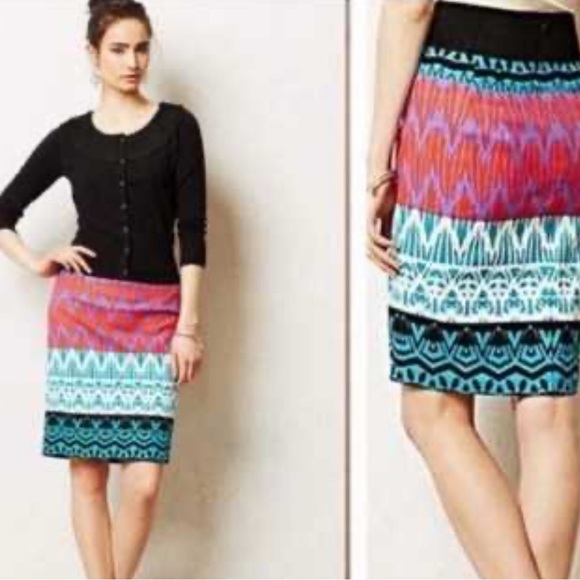 Plenty by Tracy Reese | Anthropologie | Vibrant Patterned Pencil Skirt | Sz 8 - Picture 1 of 8
